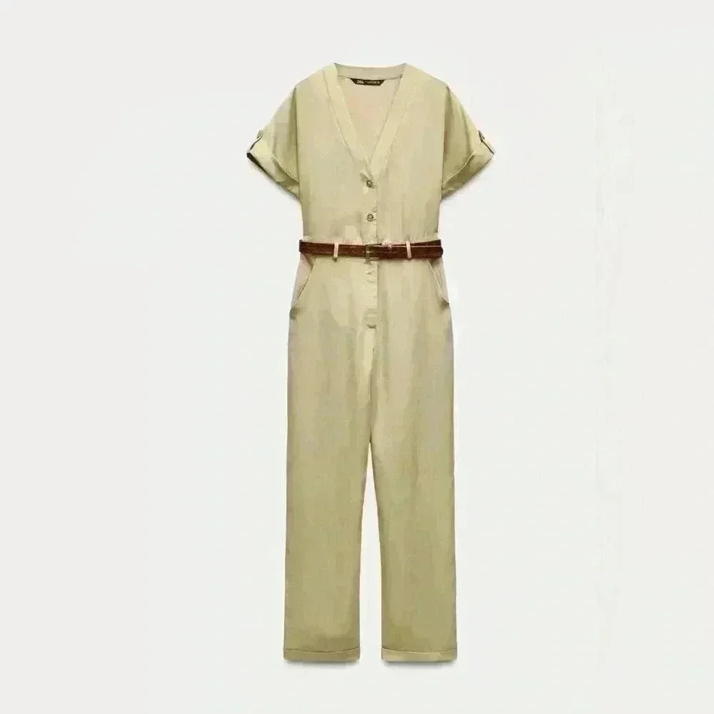 🔥🔥zara belted jumpsuit
